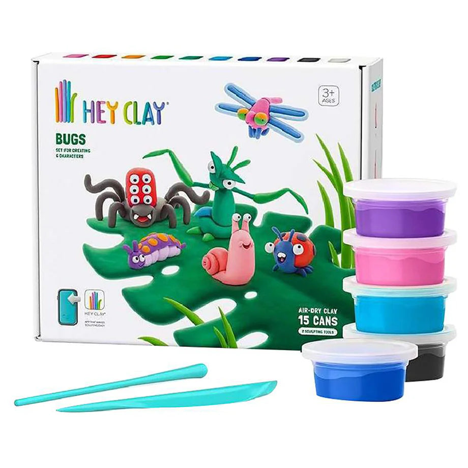 Hey Clay Bugs Air-Dry Clay DIY Kit (15 Cans)