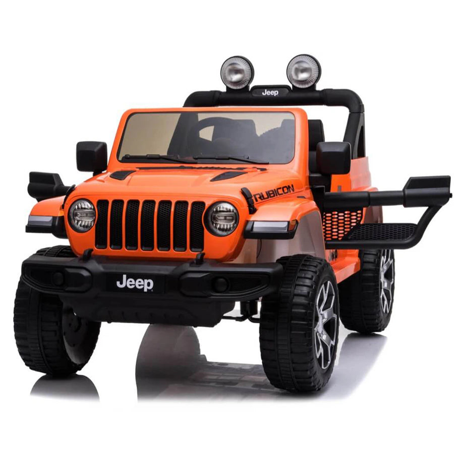 Jeep Wrangler Rubicon Electric Ride-on Car (Orange, 12 V)