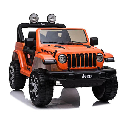 Jeep Wrangler Rubicon Electric Ride-on Car (Orange, 12 V)