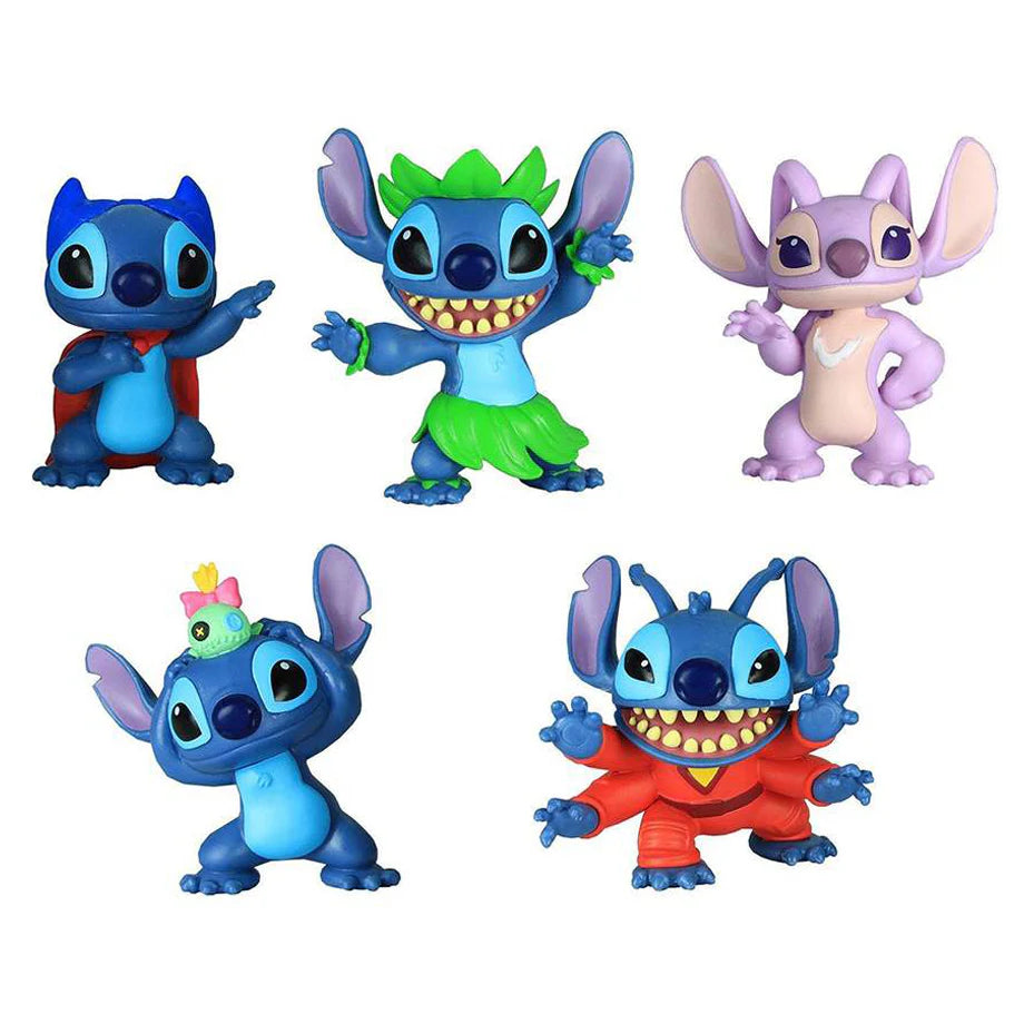 Disney Lilo & Stitch: Stitch Collectible Figure Set (8 Cm, 5 Pack)