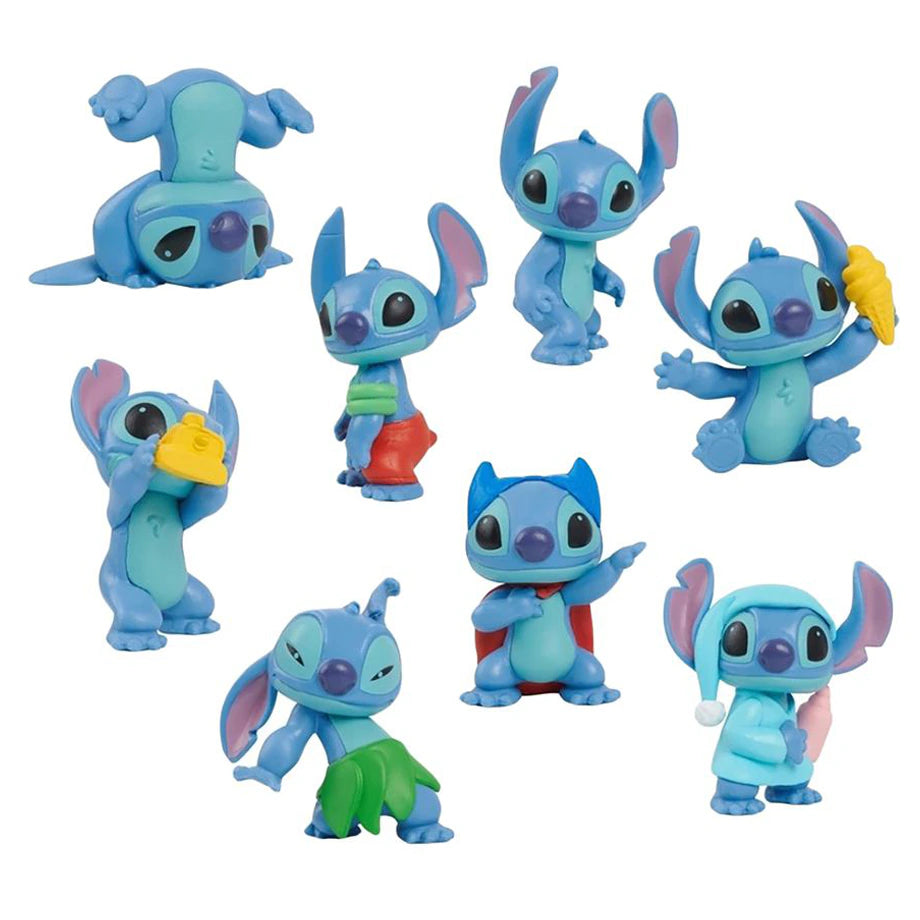 Disney Lilo & Stitch: Stitch Collectible Figure Set (5 Cm, 8 Pack)