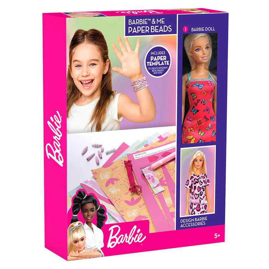 Barbie & Me Paper Beads Jewellery Playset with Doll (33 cm)