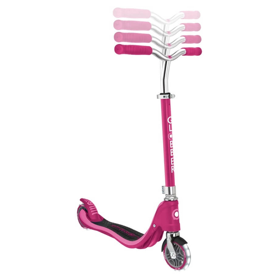 Globber Flow 125 Lights Kick Scooter (Ruby)