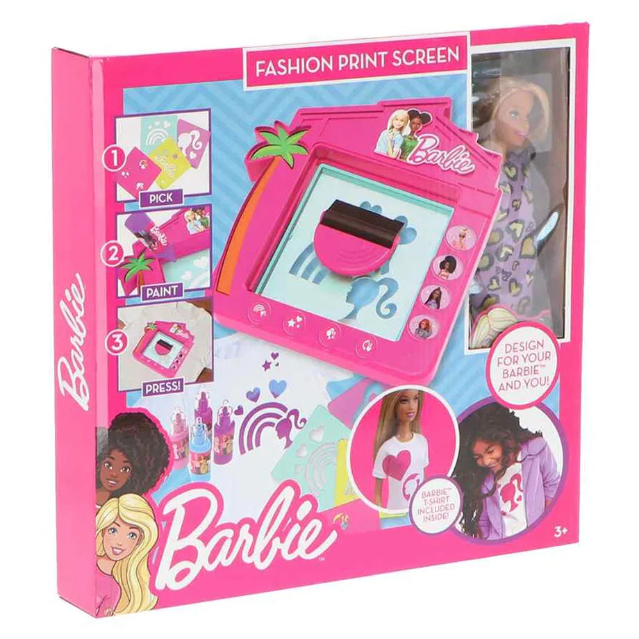 Barbie Fashion Print Screen with Doll