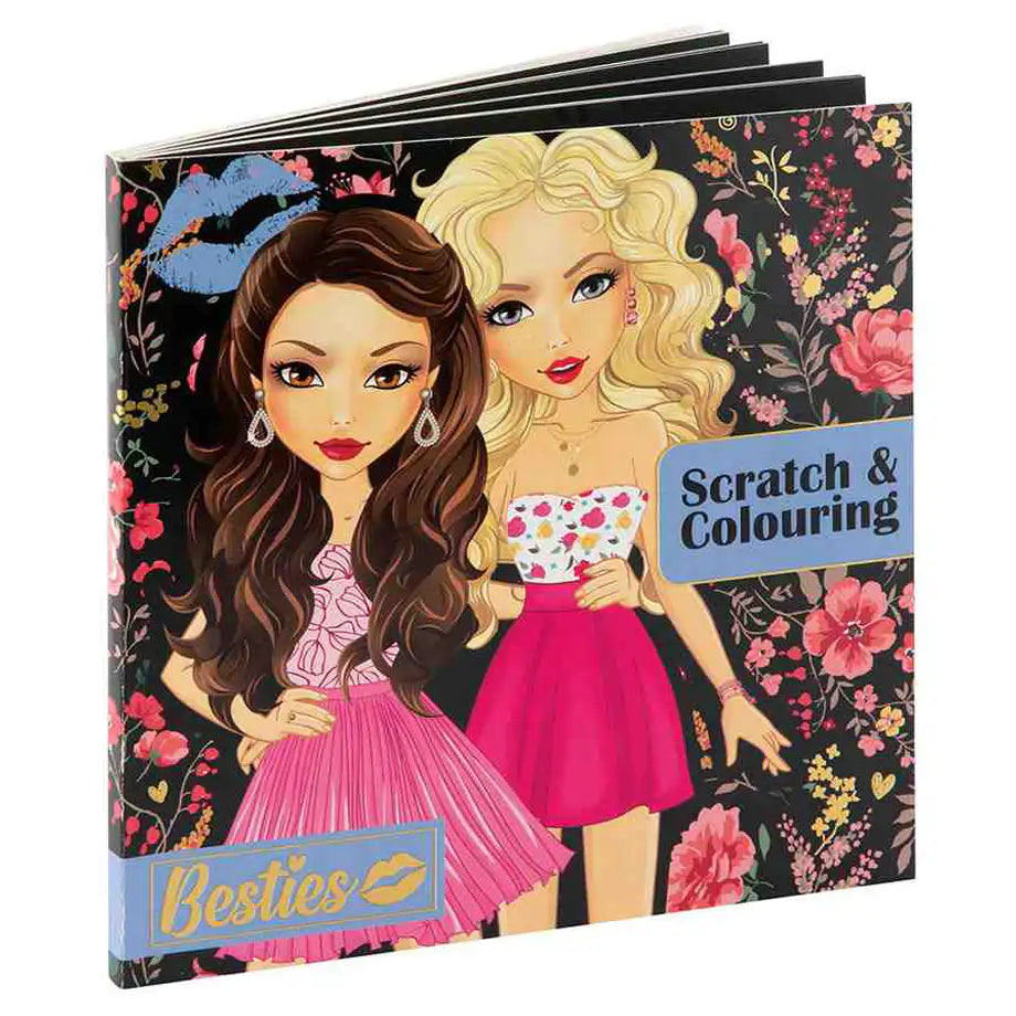 Grafix Besties Scratch & Coloring Book (12 Pages)
