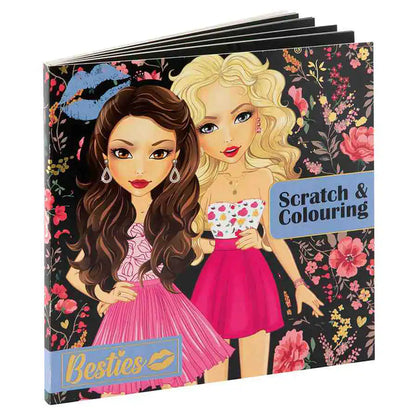 Grafix Besties Scratch & Coloring Book (12 Pages)
