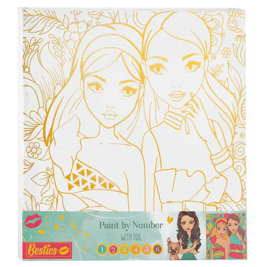 Grafix Besties Paint by Number Canvas with Foil (Assorted)