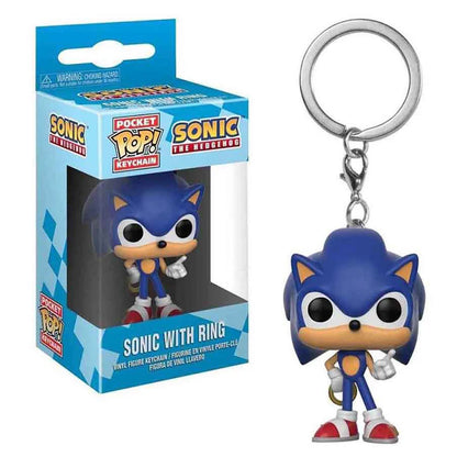 Pocket Pop Sonic The Hedgehog Sonic With Ring Vinyl Figure Keychain