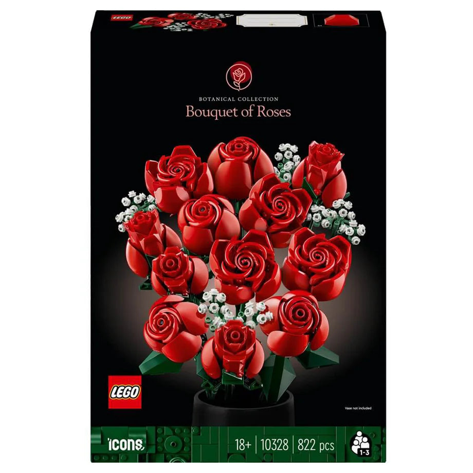 LEGO Icons Bouquet of Roses 10328 Building Blocks Toy Set; Flowers Botanical Collection; Valentine Gifts for Her (822 Pieces)