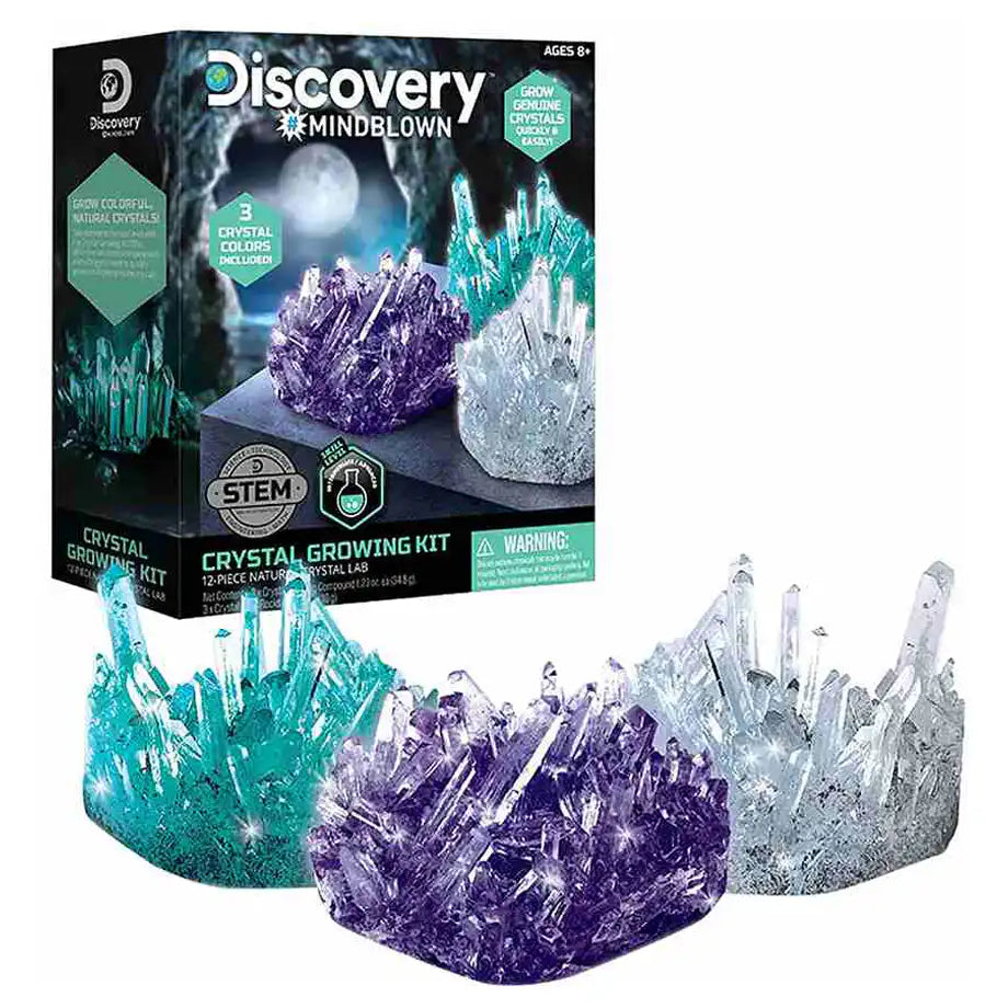 Discovery Mindblown Natural Crystal Growing Kit (12 Pieces)