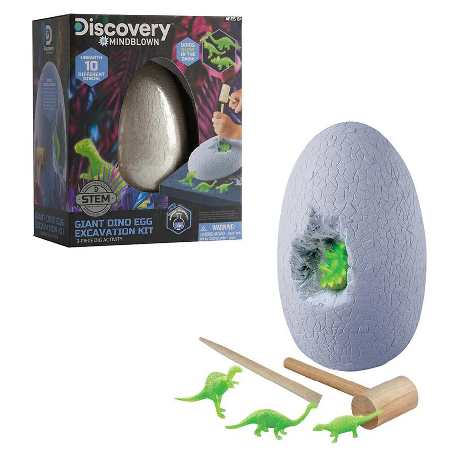Discovery Mindblown Gaint Dino Egg Excavation Kit (13 Pieces)