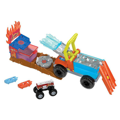 Hot Wheels Monster Trucks Arena Smashers 5 Alarm Rescue Playset