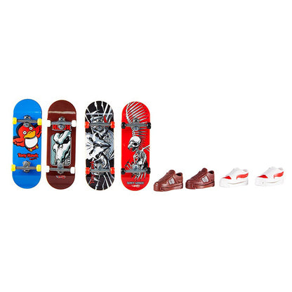 Hot Wheels Skate Tony Hawk Fingerboard & Skate Shoes 4 Pack (Assorted)