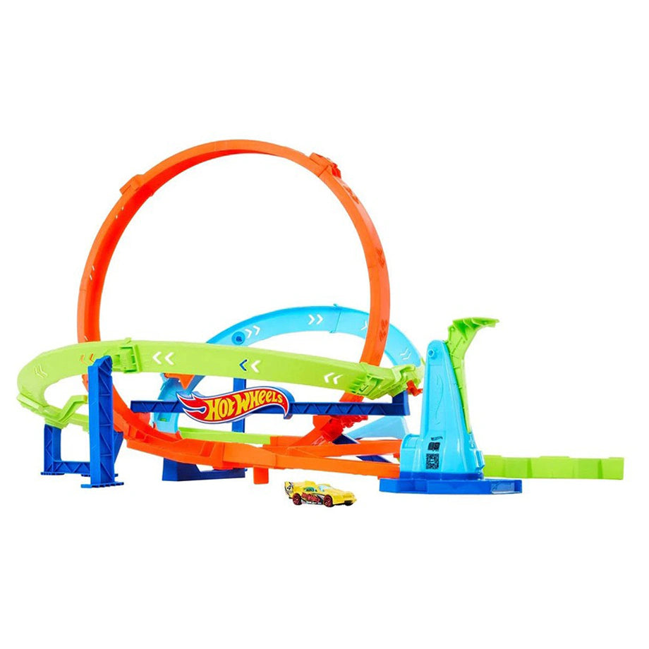 Hot Wheels Action Let’s Race Loop Cyclone Challenge Track Playset with Car