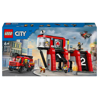 LEGO City Fire Station With Fire Engine Playset Building Set (843 Pieces)