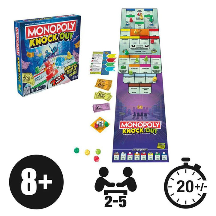 Hasbro Gaming Monopoly Knockout Family Party Board Game