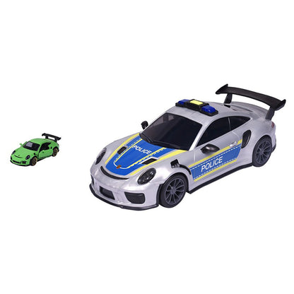 Majorette Porsche 911 GT3 RS Carry Case Police Car with Mini Car