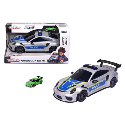 Majorette Porsche 911 GT3 RS Carry Case Police Car with Mini Car