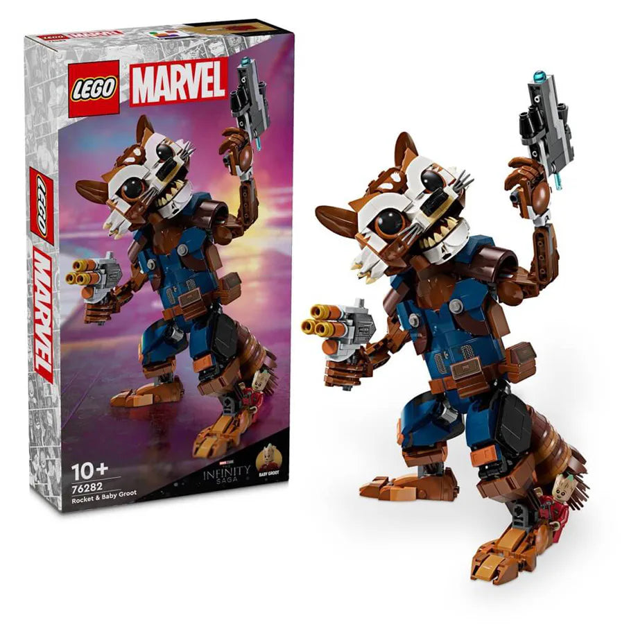 LEGO Marvel Rocket & Baby Groot Building Set (566 Pieces)