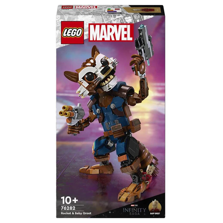 LEGO Marvel Rocket & Baby Groot Building Set (566 Pieces)