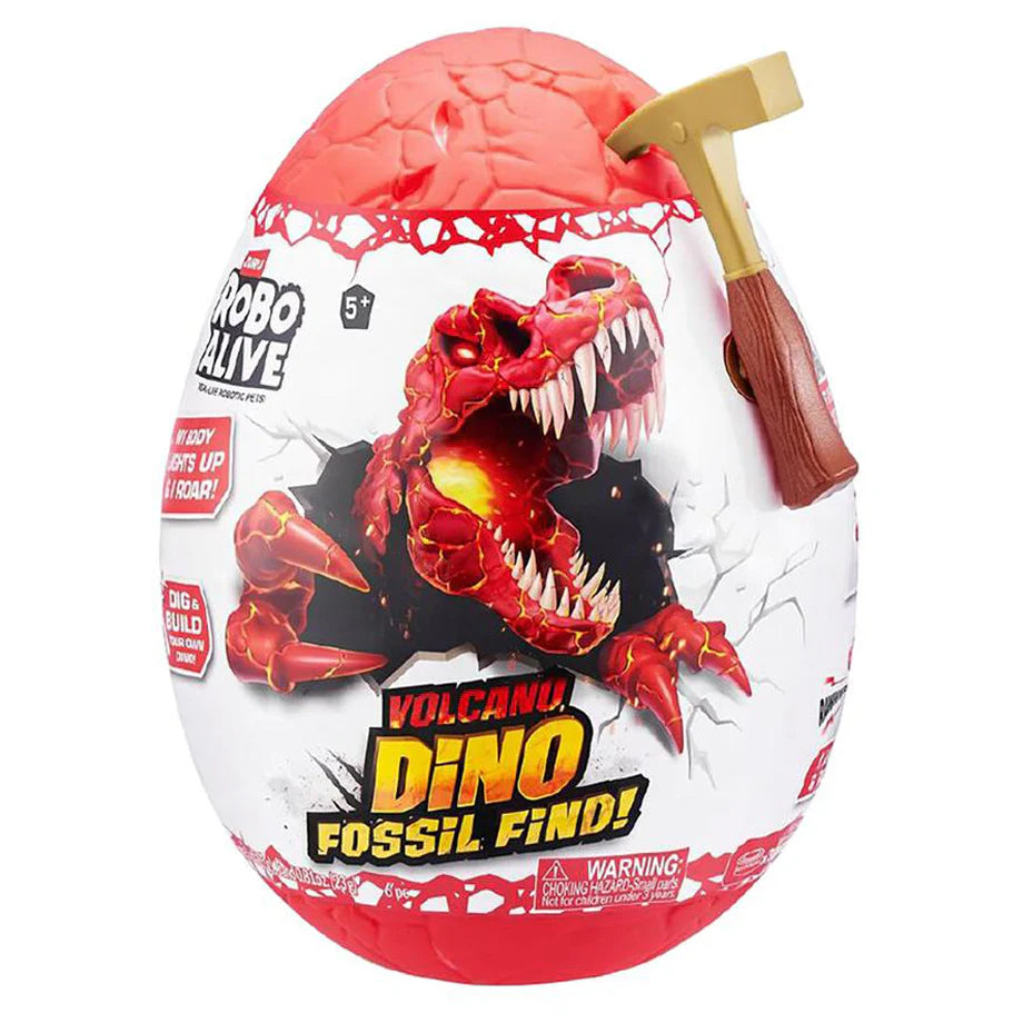 Robo Alive Volcano Dino Fossil Find Mystery Egg
