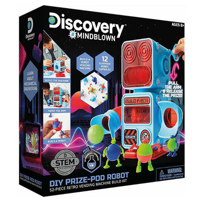 Discovery Mindblown DIY Prize-Pod Robot STEM Toy (52 Pieces)