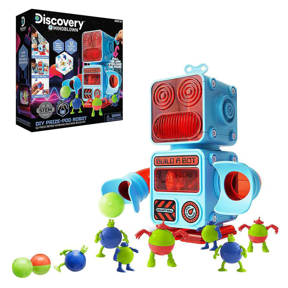 Discovery Mindblown DIY Prize-Pod Robot STEM Toy (52 Pieces)
