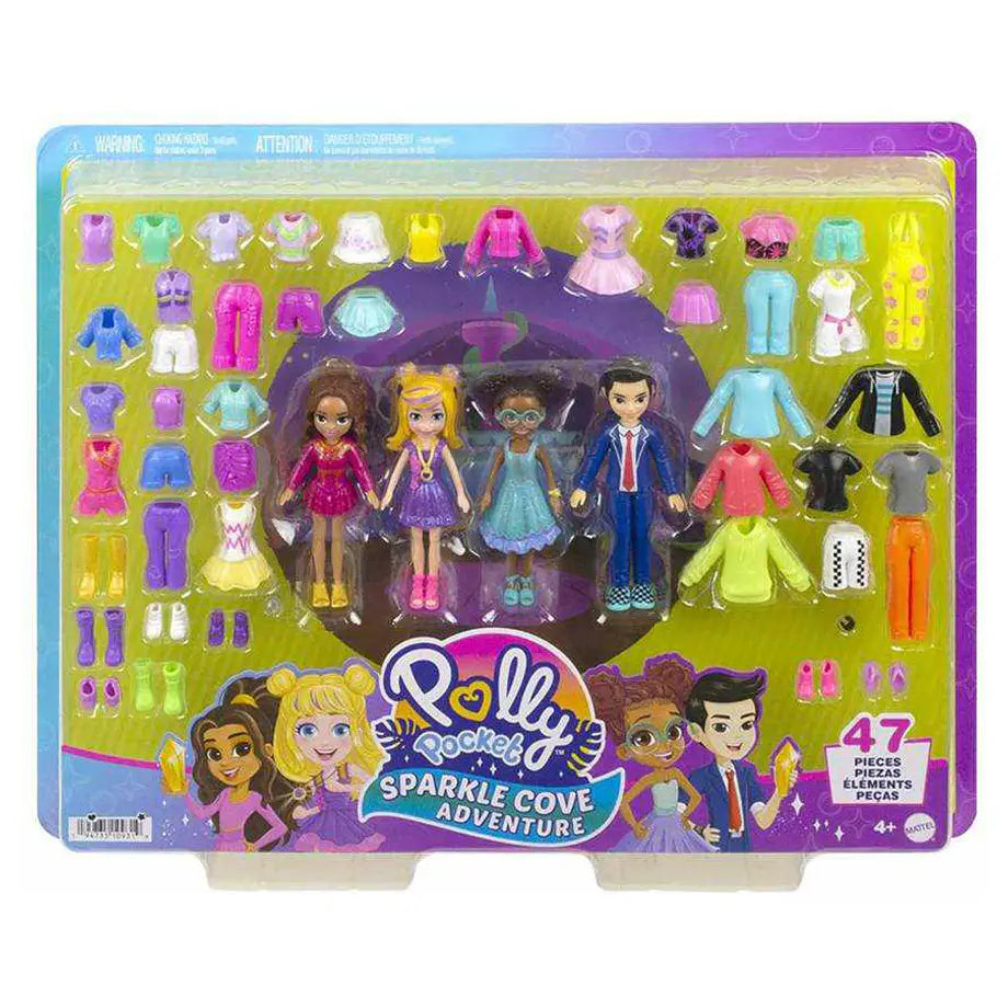 Polly Pocket Sparkle Cove Adventure Fashion Pack Playset (47 Pieces)