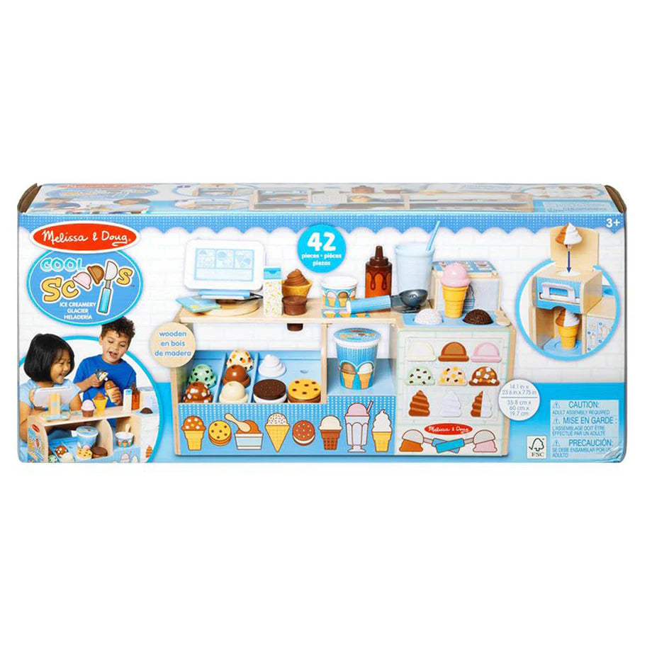 Melissa & Doug Cool Scoops Ice Creamery Food Playset (42 Pieces)