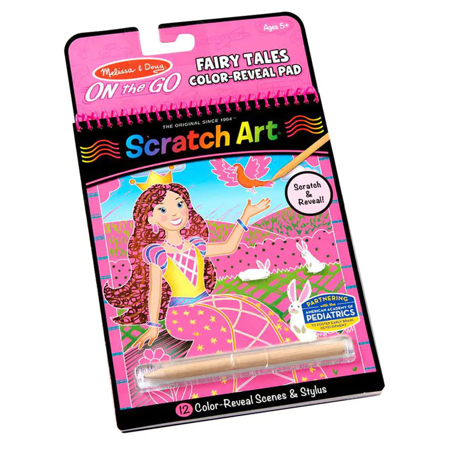 Melissa & Doug Fairy Tales On the Go Scratch Art Color Reveal Pad