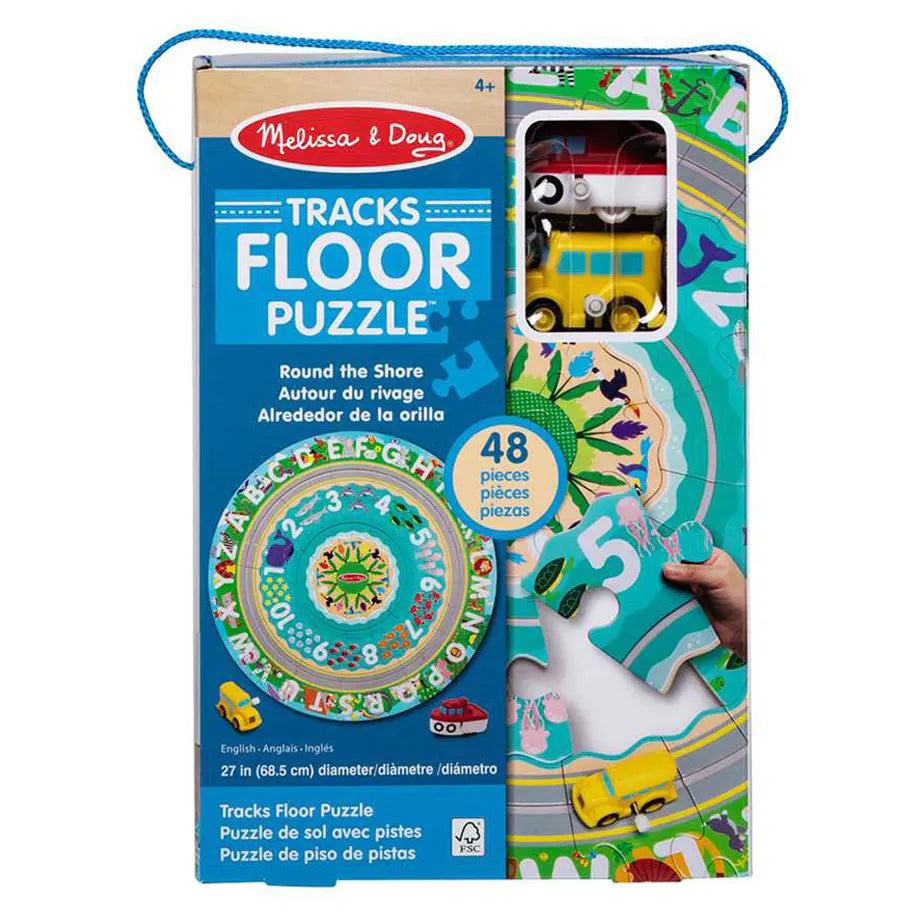 Melissa & Doug Round the Shore Tracks Floor Puzzle (48 Pieces)