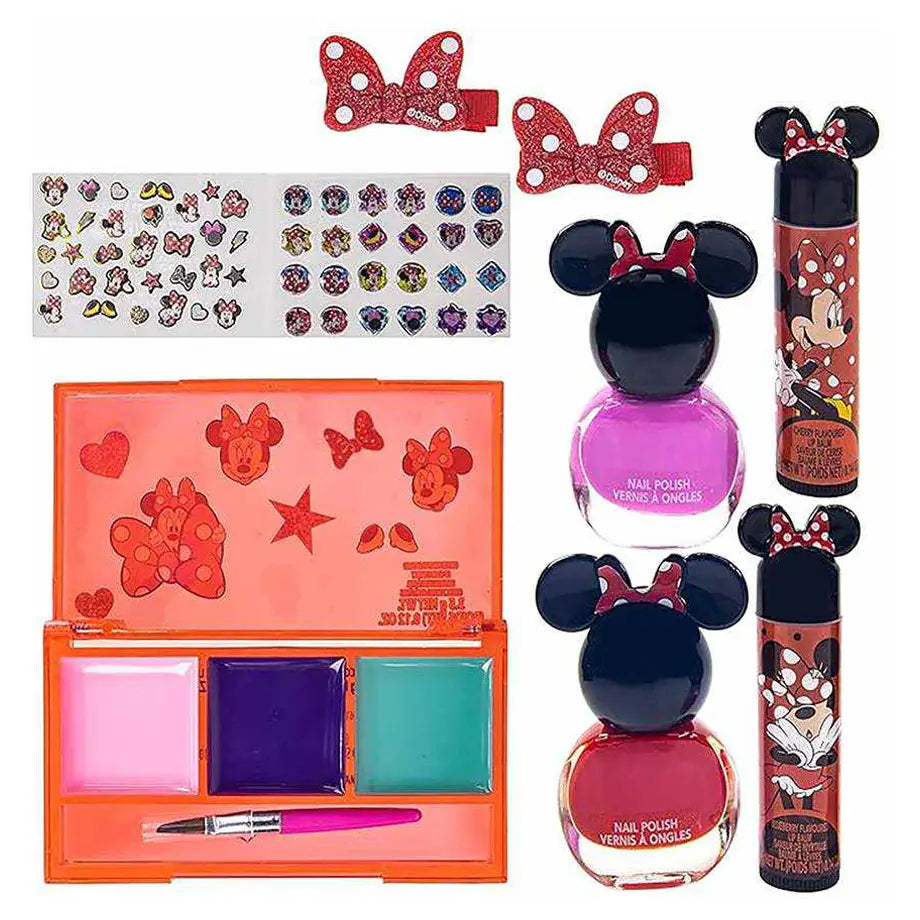 Townley Girl Disney Minnie Mouse Cosmetics & Hair Accessory Set with Bag