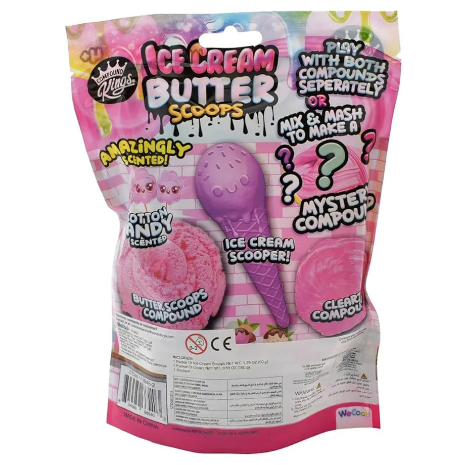 WeCool Compound Kings Ice Cream Scoops Cotton Candy Scented Slime