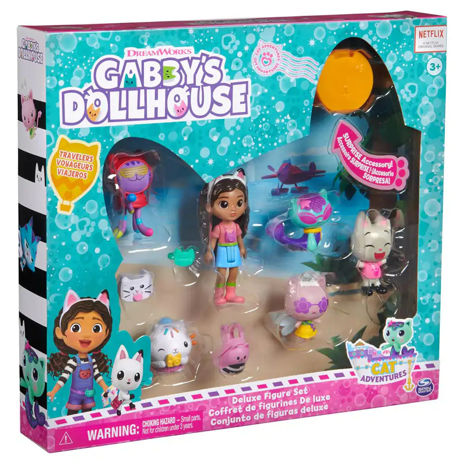 Gabby'S Dollhouse Travelers Deluxe Figure Set (10 Pieces)