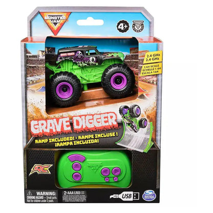 Monster Jam Grave Digger RC Monster Truck (1:64)