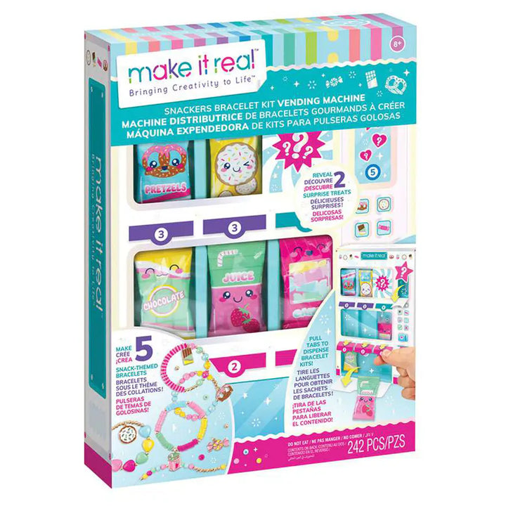 Make It Real Snackers Bracelet Kit Vending Machine Playset (242 Pieces)