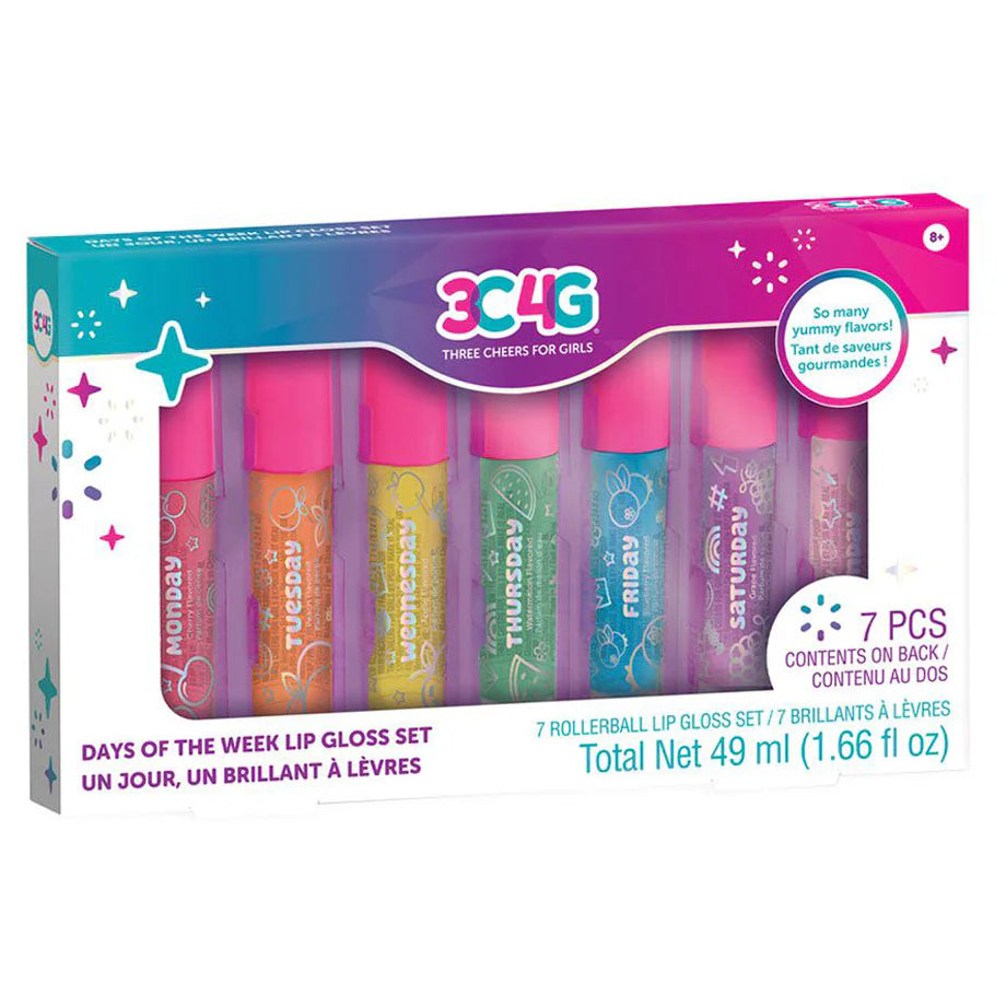 3C4G Days of the Week Lip Gloss Set (7 Pieces)