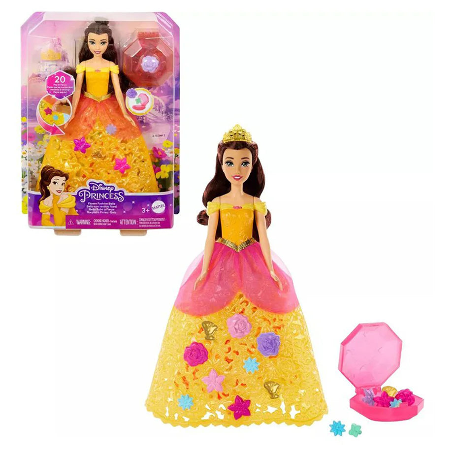 Disney Princess Flower Fashion Belle Doll Set (20 Charms)
