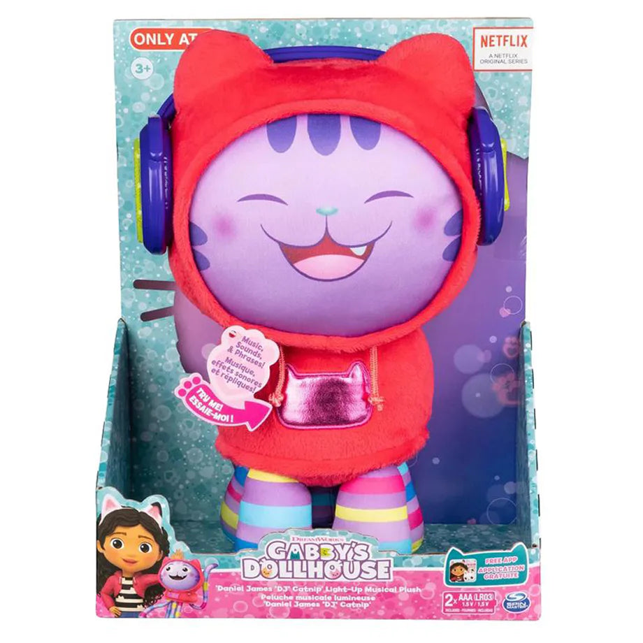 Gabby'S Dollhouse Daniel James 'Dj' Catnip Light-Up Musical Plush