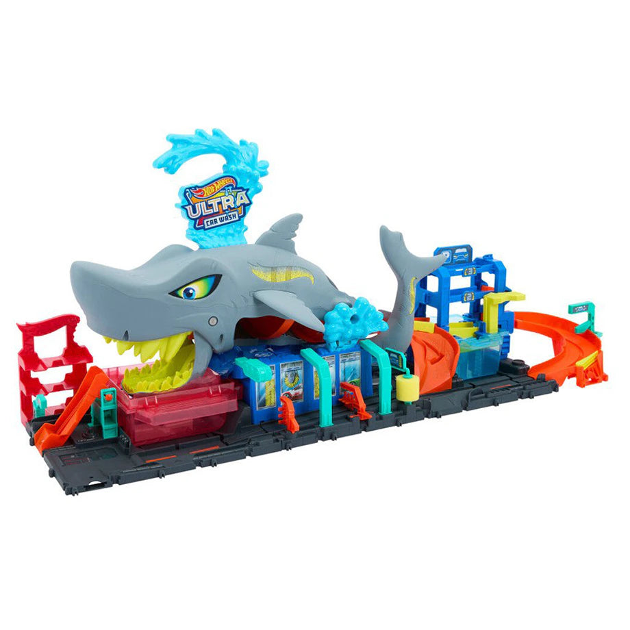 Hot Wheels Let's Race Ultra Shark Car Wash Playset
