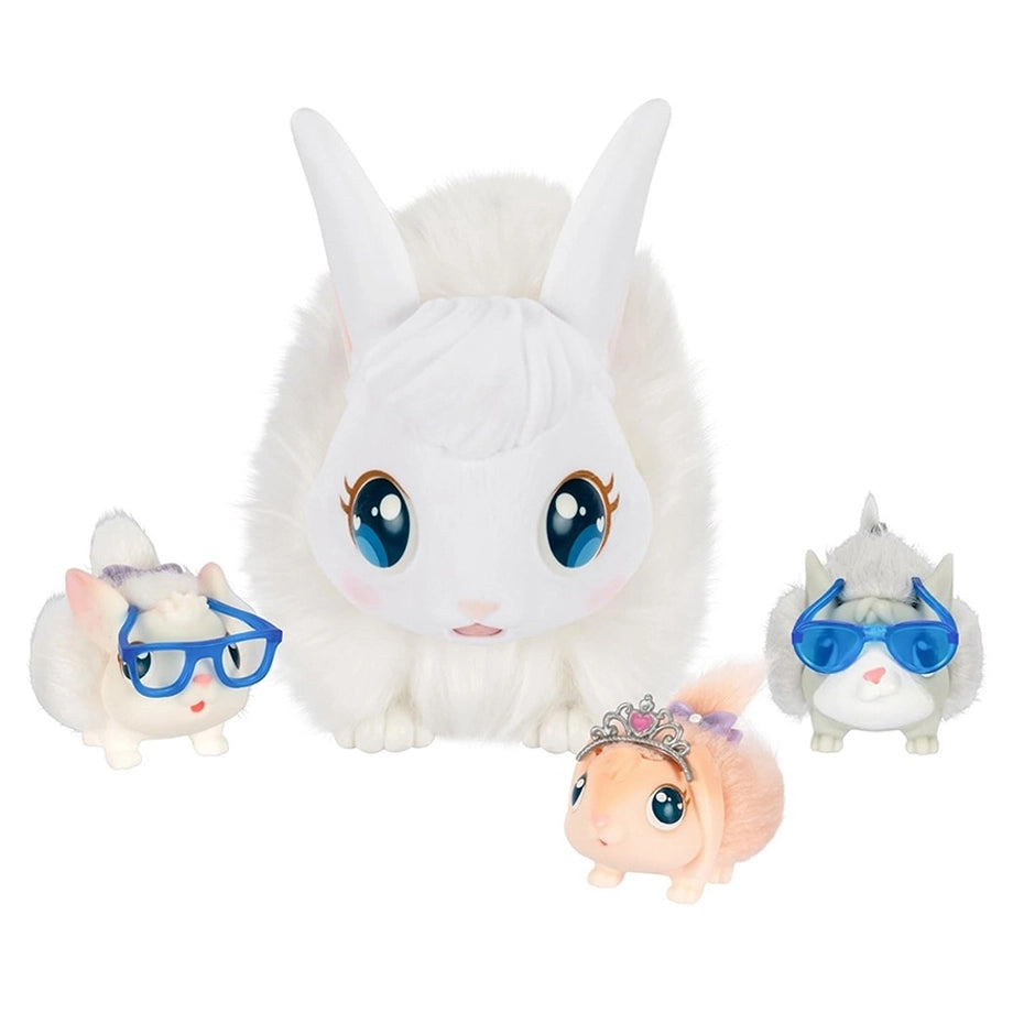 Little Live Pets Mama Surprise! Series 3 Bunnies Interactive Plush Toy Playset (20+ Pieces)