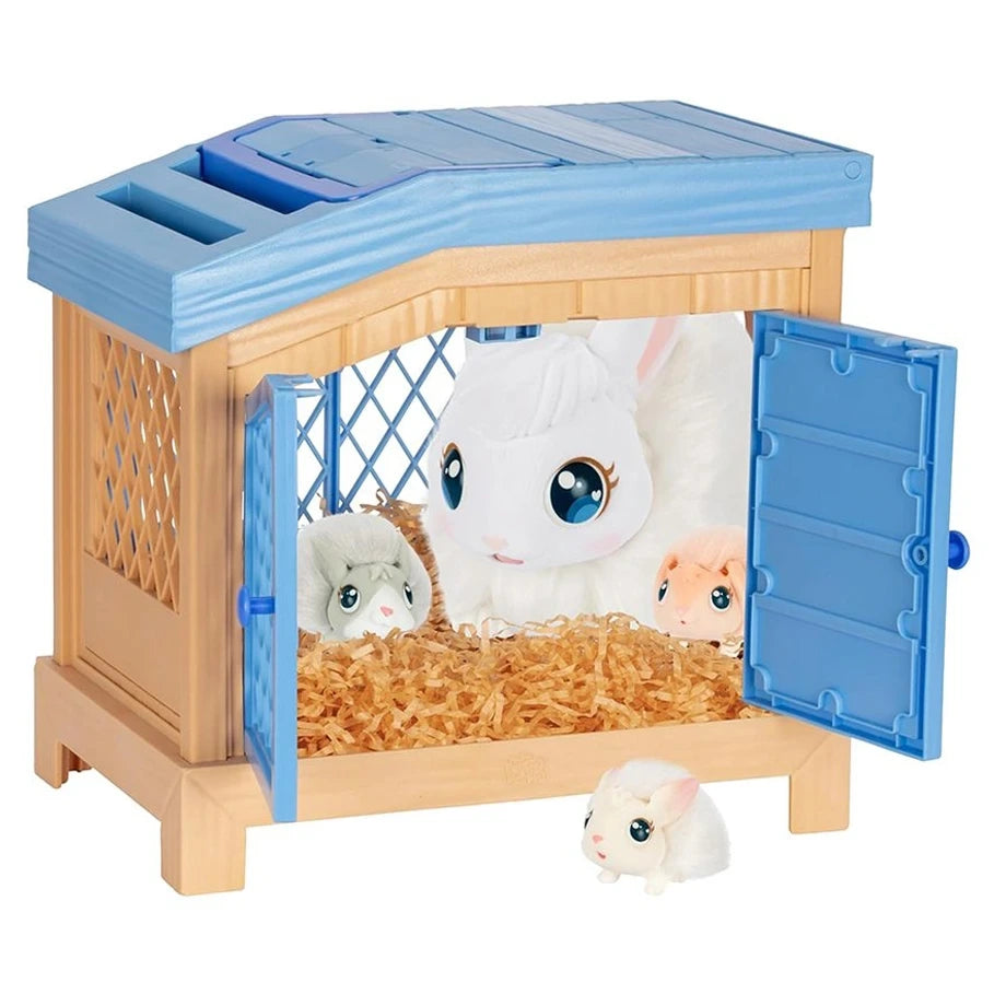 Little Live Pets Mama Surprise! Series 3 Bunnies Interactive Plush Toy Playset (20+ Pieces)