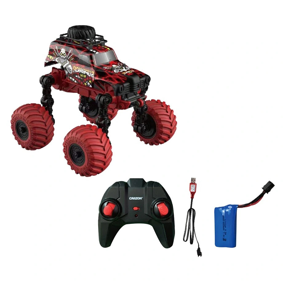 Crazon 333 Beast Off-Road RC Monster Vehicle (1:18, Red/Black)