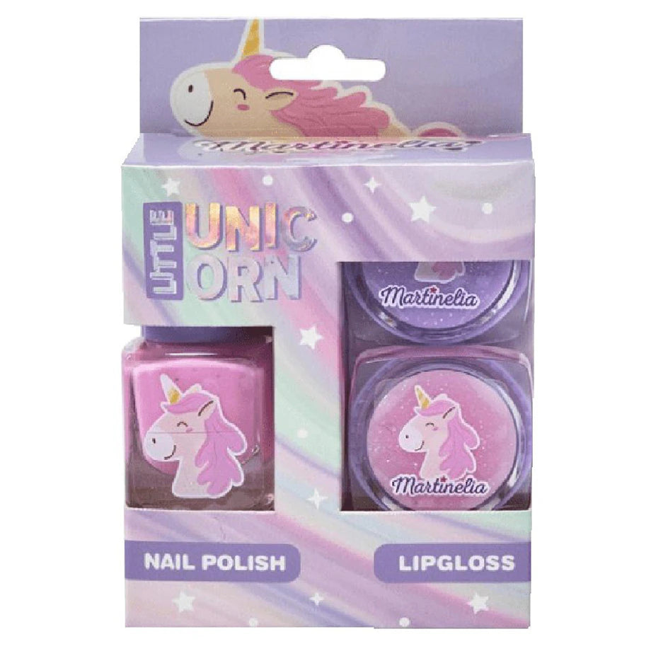 Martinelia Little Unicorn Nail Polish & Lipgloss Mini Set (3 Piece)