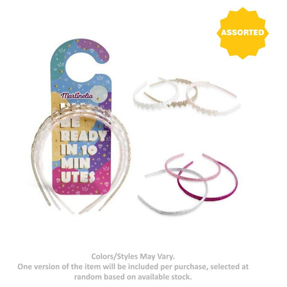 Martinelia Glitter Hairband Set (3 Pieces, Assorted)