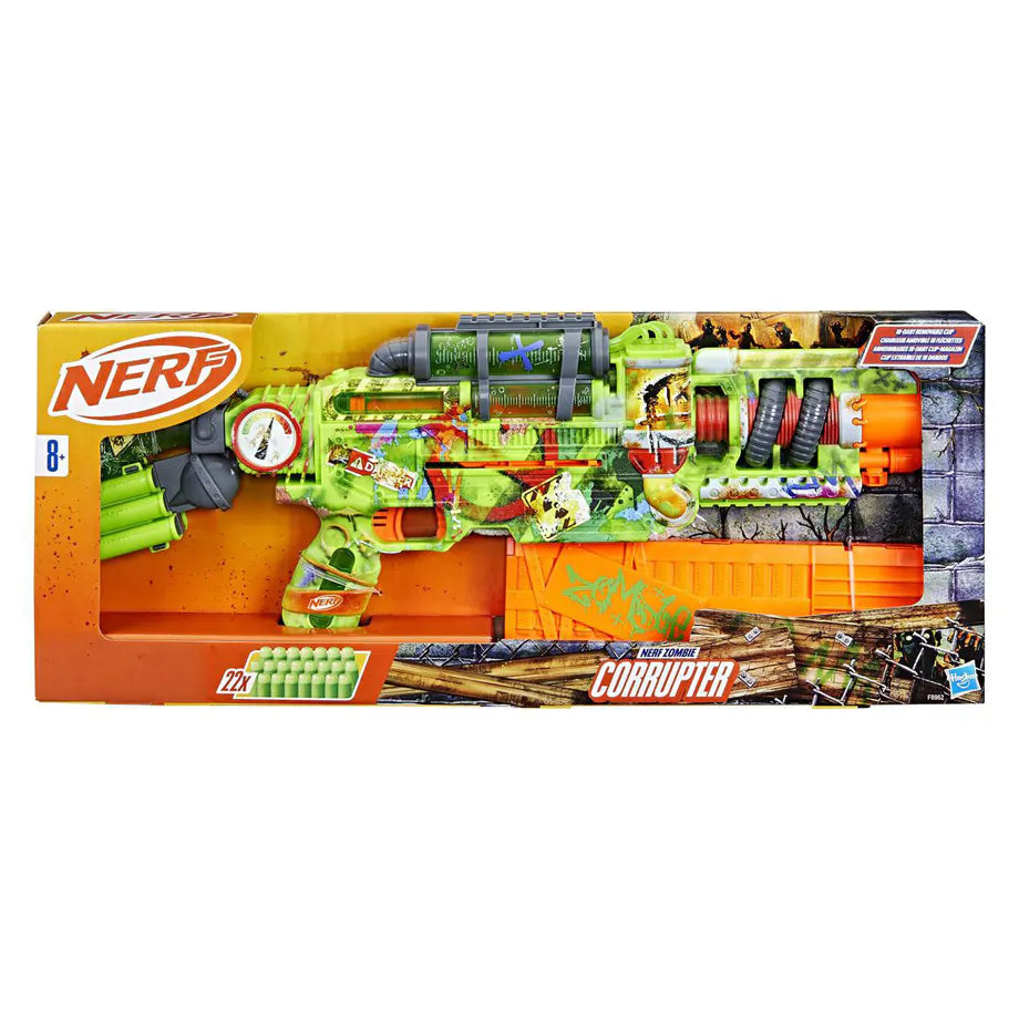 Nerf Zombie Corrupter Blaster With 22 Darts