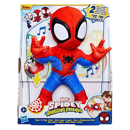 Disney Junior Marvel Spidey and His Amazing Friends Dance ’N Crawl Spidey Interactive Plush Toy (25 cm)