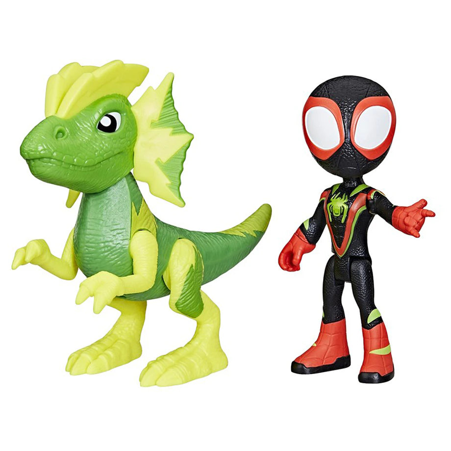 Disney Junior Marvel Spidey And His Amazing Friends Dino-Webs Miles "Spin" Morales & Electrosaurus Action Figure Set