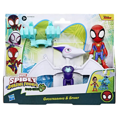 Disney Junior Marvel Spidey And His Amazing Friends Dino-Webs Ghostasaurus & Spidey Action Figure Set