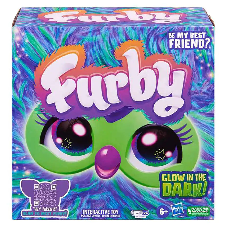 Furby Be My Best Friend? Glow-in-the-Dark Galaxy Interactive Plush Toy (15 cm)